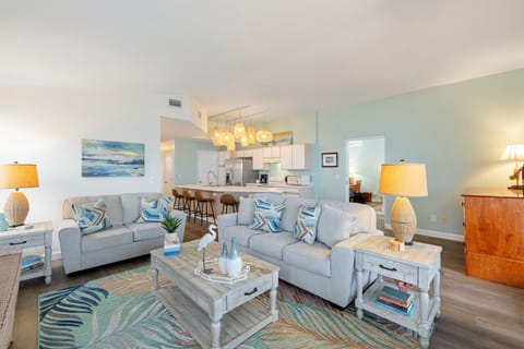 Open floor plan with dining and kitchen