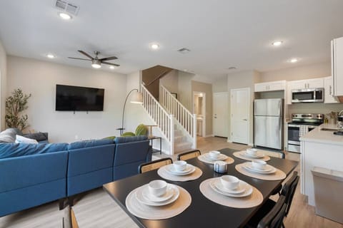 view from dining table, ready to seat 6