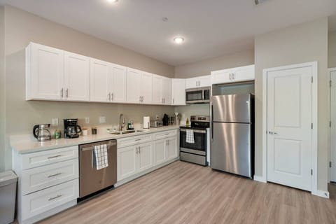 2 full kitchens equipped with all necessary appliances