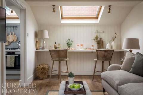Living room and dining space