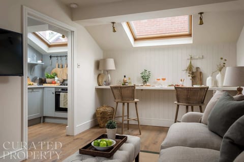 Living room and dining space