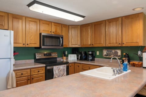 Kitchen with bar seating