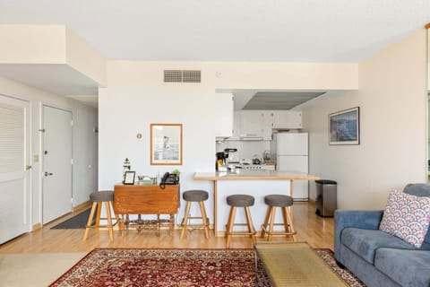 Kick back and relax with our flatscreen TV! Perfect for cozy movie nights after a day of coastal adventures. Your comfort is our priority.