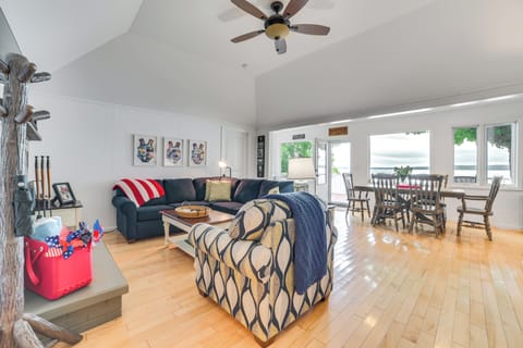 Alanson Vacation Rental | 4BR | 2.5BA | 1,500 Sq Ft | Steps Required