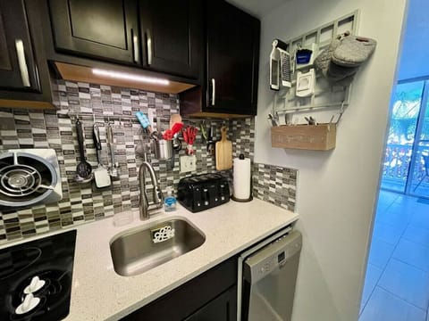 Fully Stocked Kitchenette with Full Size Refrigerator