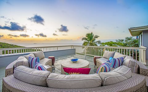 This new Frontgate sofa on the upper deck is perfect for sunsets & starry nights