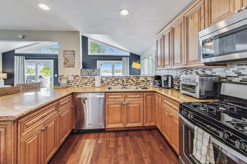 Kitchen with Lake Views