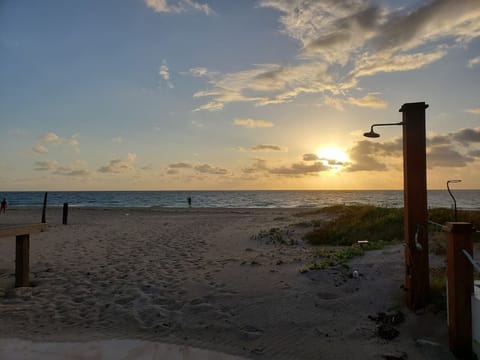 Beautiful Pompano Beach - more private access of the public beach because it's not near the main section  of the public part. It's off the beaten path and more of a "locals" spot.