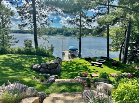 Back yard overlooking Roy Lake