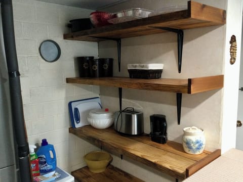 Plenty of pots and pans for cooking