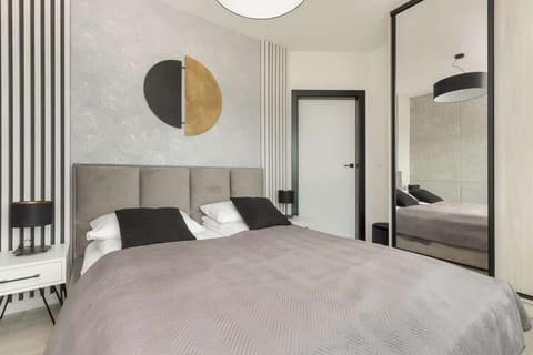 Cozy bedroom in the apartment. 