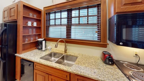 Indoors, Sink, Sink Faucet, Microwave, Oven