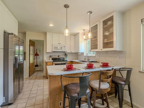 Whether you're a chef or just love coffee, this kitchen is made for you.