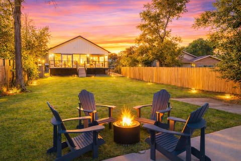 Texas sunsets from the backyard fire pit
