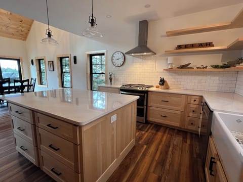 Kitchen with gas stove