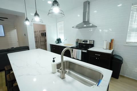 Modern kitchen with new appliances. 