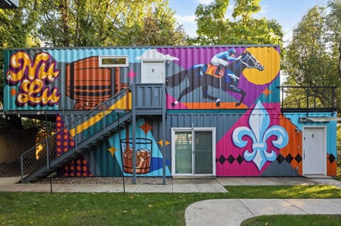 Backyard: Kick back, play, and laugh under the open sky — this colorful backyard is made for cookouts and casual hangouts.