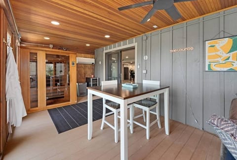 Relax and unwind in the stylish 4 seasons room with a private sauna.