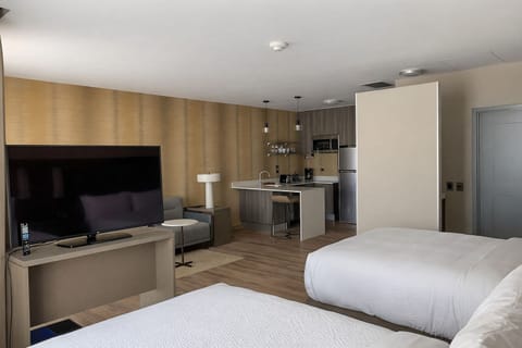 Unwind in an airy studio with space to truly breathe.