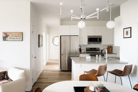 Kitchen and dining areas