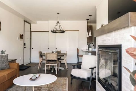 Living area seating and dining area