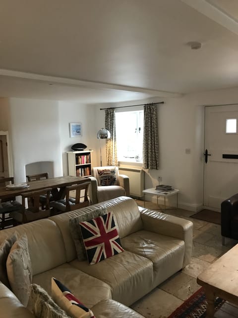 Comfortable sofa in living room