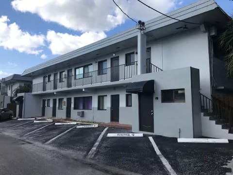 The apartments from the outside.