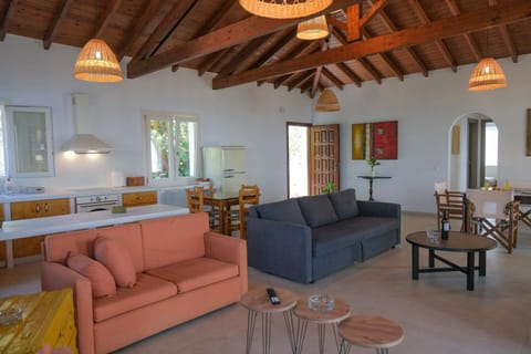 Living room with dining table