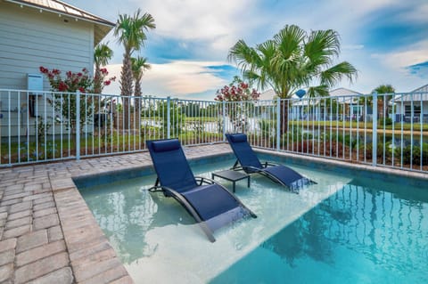 Private pool with exterior seating
