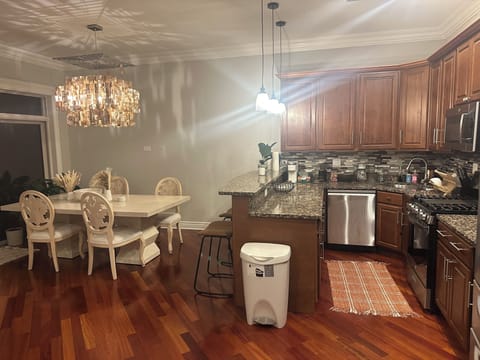Kitchen combined with dining area