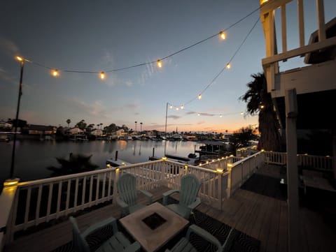 Evening outdoor lighting
