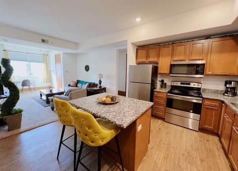 Large kitchen with extra seating