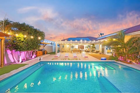 The pool at night: pure magic.