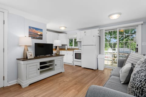 Open floor plan with living, dining and kitchen areas - 251 Old Wharf Road Unit 163 Dennis Port - Hilltop Hideaway