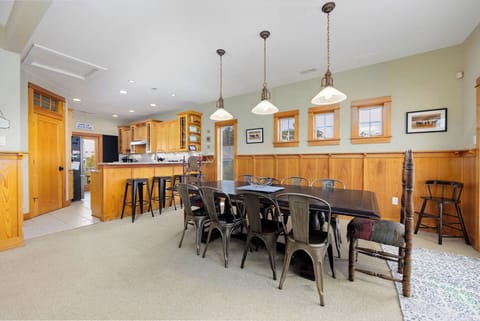 Dining Table Seating for 10, High-Top Table Seating for 3, Deck Access