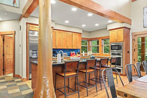 A modern kitchen equipped with all the essentials for your cooking needs