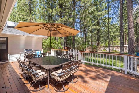 Our deck has a dining lounge where you can enjoy serene mornings sipping coffee.