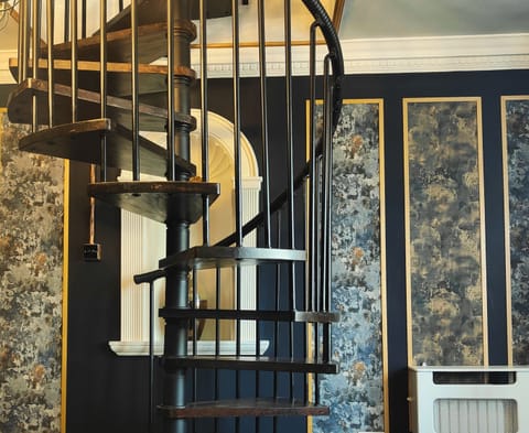Dramatic spiral staircase