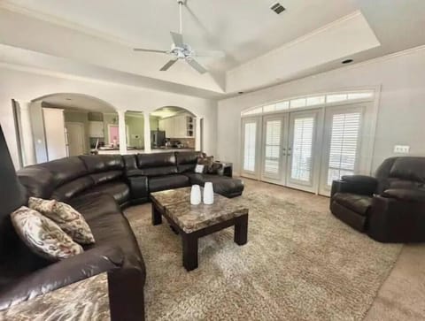 Family space with 75in smart TV