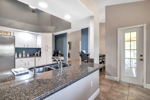 Indoors, Sink, Floor, Kitchen, Refrigerator