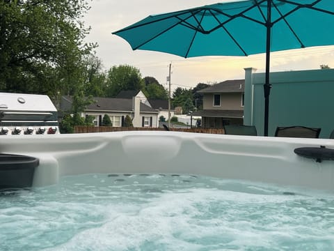 Relax in our spacious 7-person hot tub