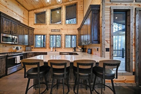 Breakfast bar seats 4