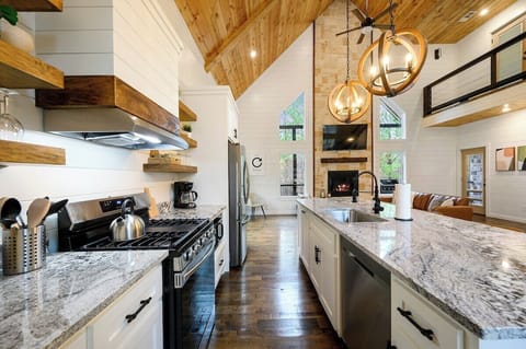 Fully stocked kitchen for preparing meals during your stay