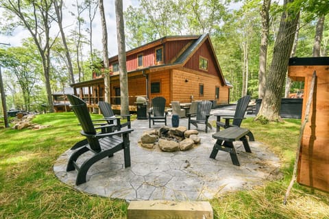 Toast marshmallows at the fire pit.