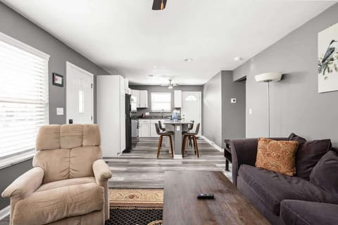 Comfortable seating to lounge in for the whole group plus pullout sofa!