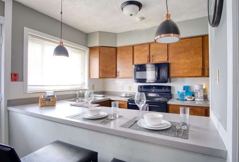 Option to eat at this bar or in your outdoor area.