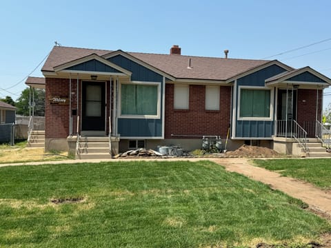 The 208 unit is on the right of this duplex.