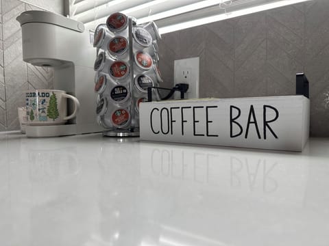 Stocked coffee bar