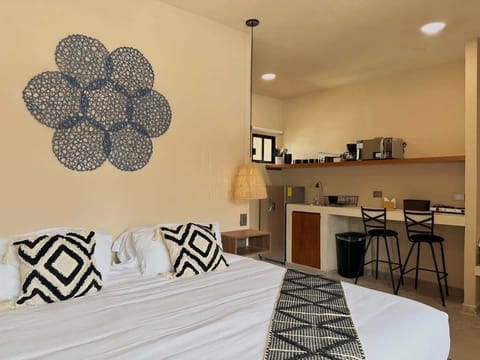 Boutique studio with a king bed and kitchenette