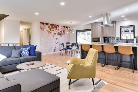 View from the spacious living room sectional